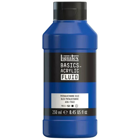 BASICS Acrylic Fluid, 250 mL, Bottle, Phthalocyanine Blue