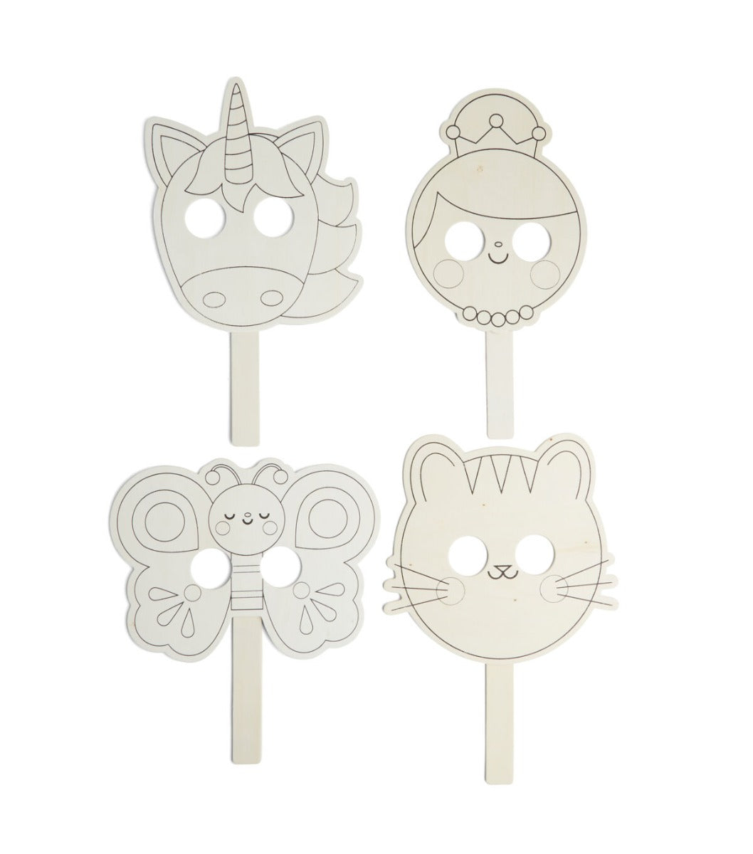 Wood Masks Magical Assortment 11" x 13.5" x 1" - Set of 4