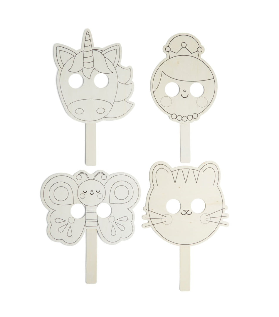 Wood Masks Magical Assortment 11" x 13.5" x 1" - Set of 4