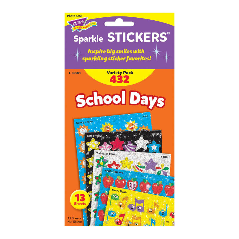 School Days Sparkle StickersÂ® Variety Pack, 432 ct