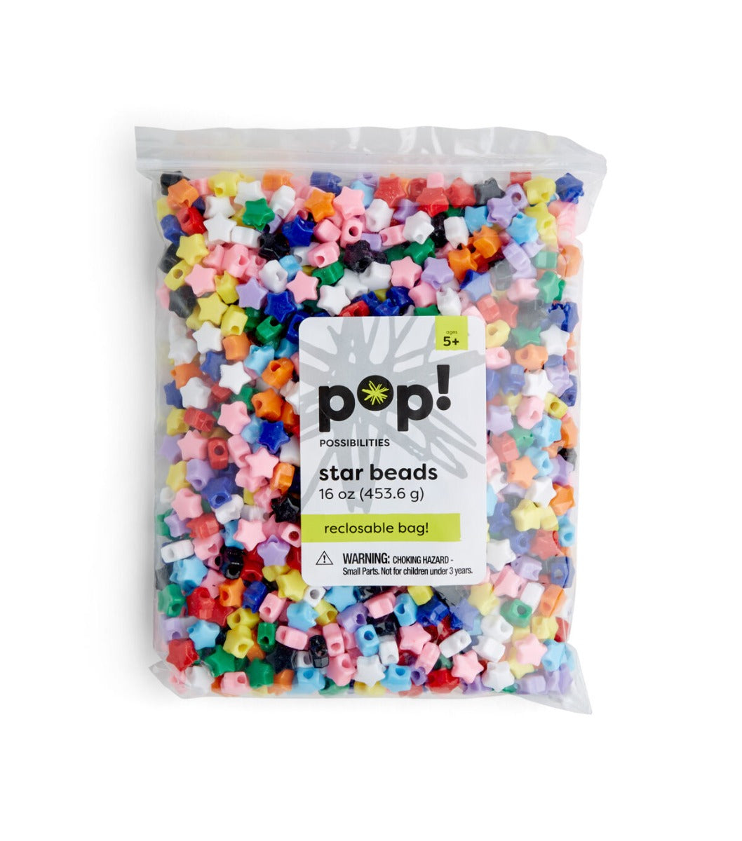 Pony Beads Star Acrylic Beads, 11mm 1 lb Big Value