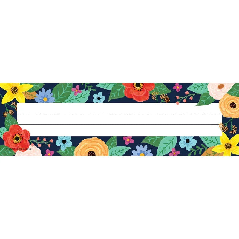 Wildflowers Flat Name Plates, Pack of 36