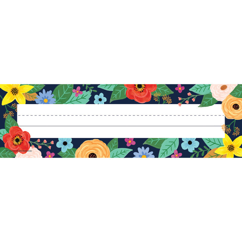 Wildflowers Flat Name Plates, Pack of 36
