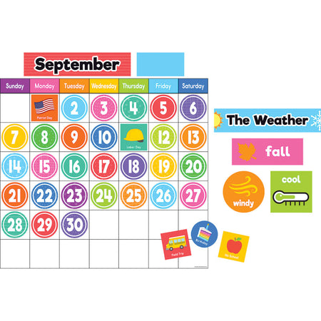 Colorful Magnetic Calendar Set, 93 Pieces