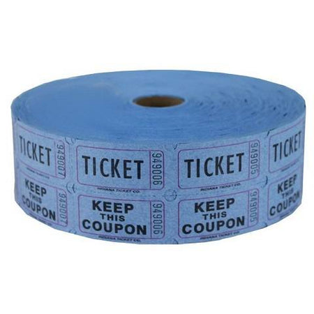 Double Roll Raffle Tickets, 2000ct, Blue