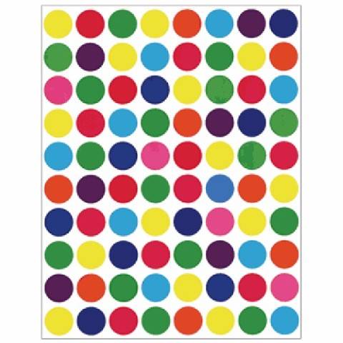 Hygloss Colored 1/2" Circle Stickers 25 Sheets (1854-1)