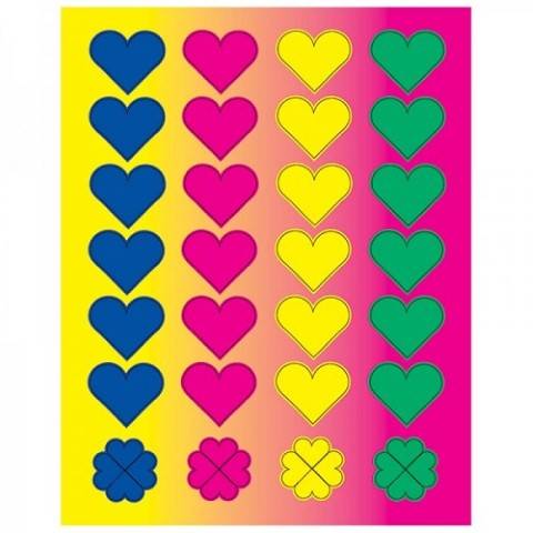 Hygloss Heart Shapes Stickers 25 Sheets (1860-1)