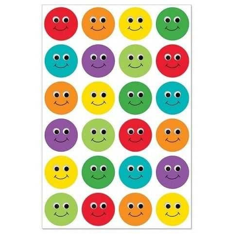 Hygloss Smiley Faces - 20 Sheets Stickers