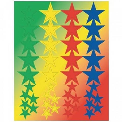 Hygloss Star Shapes Stickers 3 Sheets (1880)