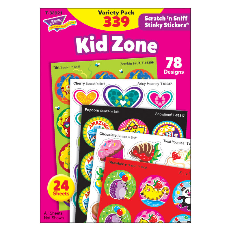 Kid Zone Stinky Stickers&reg; Variety Pack, 339 Count