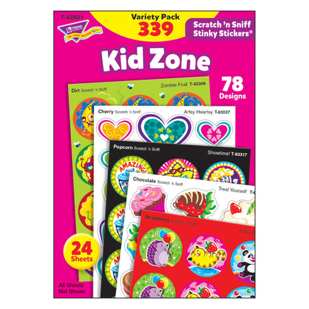 Kid Zone Stinky Stickers&reg; Variety Pack, 339 Count