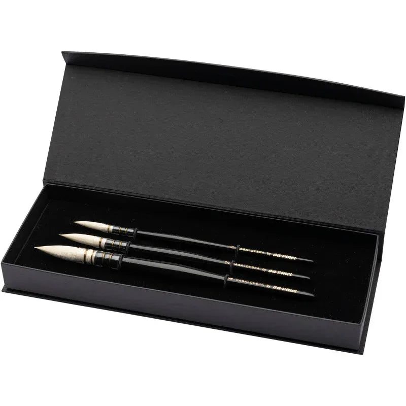 Artist Signature Collection by Viktoria Kagalovska, Fashion Illustration Brushes, Assorted, 3 Brush Set in Gift Box