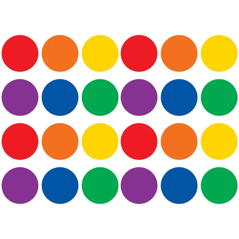 Spot On&reg; Dry-Erase Desktop Writing Spots Colorful Circles - 4", 12 Per Pack, 2 Packs
