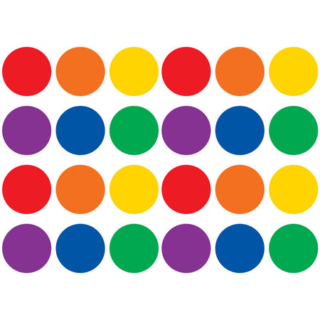 Spot On&reg; Dry-Erase Desktop Writing Spots Colorful Circles - 4", 12 Per Pack, 2 Packs