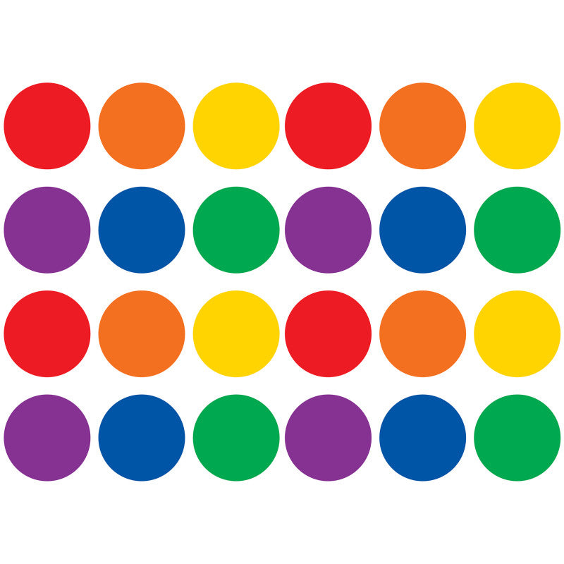 Spot On&reg; Dry-Erase Desktop Writing Spots Colorful Circles - 4", 12 Per Pack, 2 Packs