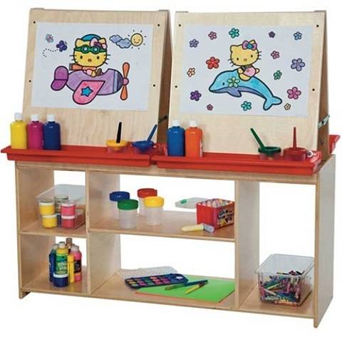 Wood Designs Classroom Art Center For Four , Birch, WD19300