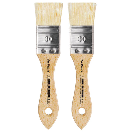MAESTRO2 Mottler Brush, Natural Bristle, Acrylic & Oil, Flat, Series 2475, Size 30, Pack of 2