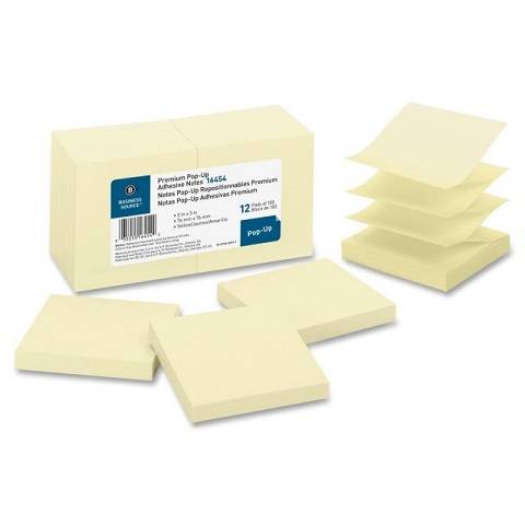 Self Stick Notes 3 x 3 Inches, Pack of 12 Pads of 100