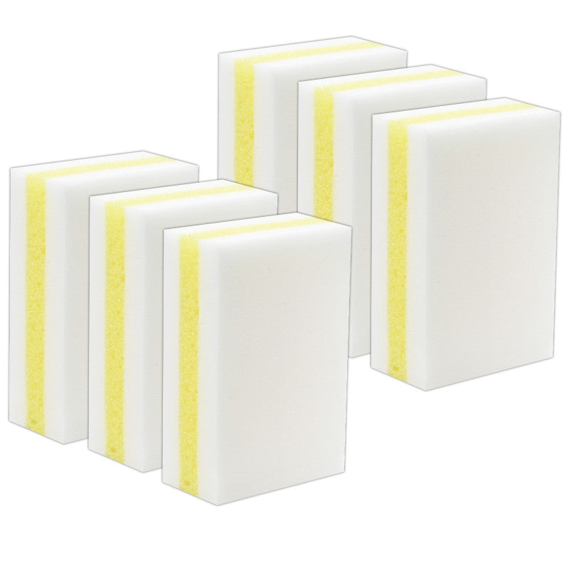 Scuff Away&reg; Sandwich Melamine Two-Sided Sponge, Pack of 6