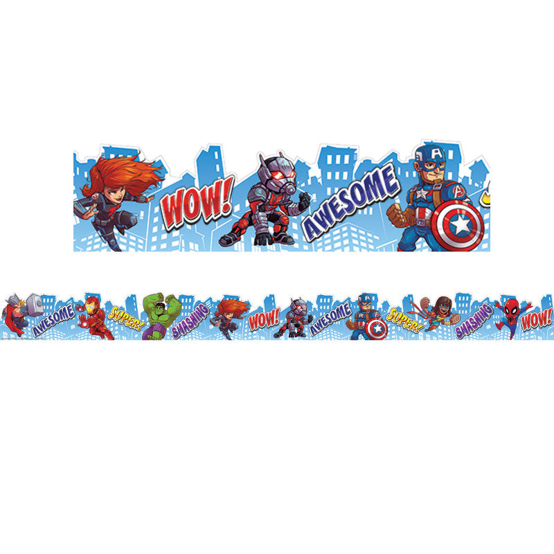 Marvel&trade; Super Hero Adventure City Scape Deco Trim&reg; Extra Wide Die Cut, 37 Feet