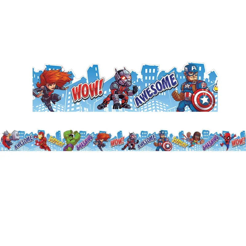 Marvel&trade; Super Hero Adventure City Scape Deco Trim&reg; Extra Wide Die Cut, 37 Feet