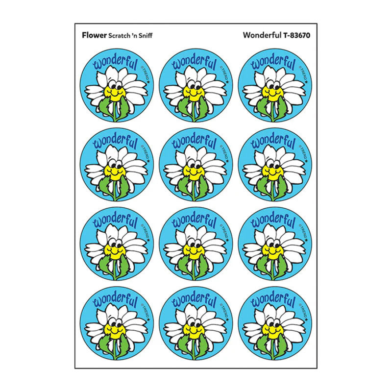 Wonderful/ Flower Scent Stickers, 24 ct.