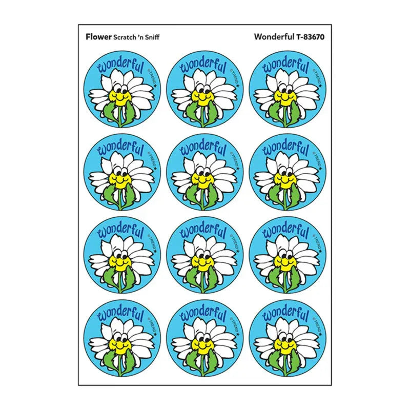 Wonderful/ Flower Scent Stickers, 24 ct.