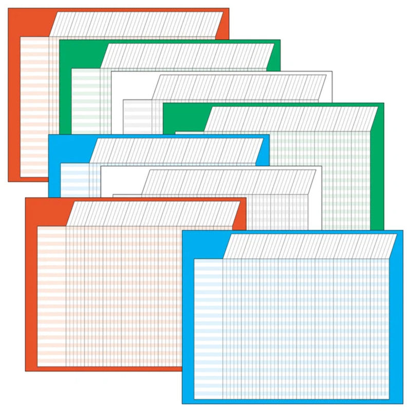 Horizontal Incentive Charts â Jumbo Variety Pack, 22" x 28", Set of 8