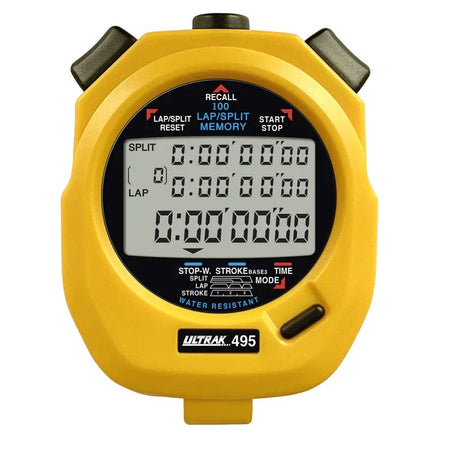 495 100 Memory Stopwatch, Yellow
