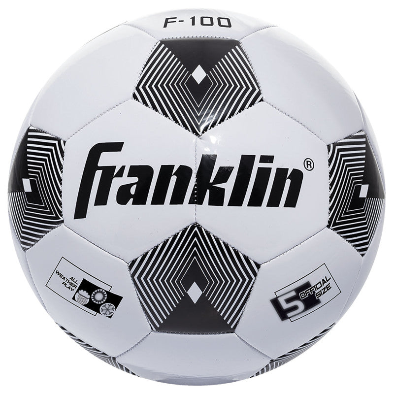 SIZE 5 SOCCERBALL BLK /WHT COMP 100 SCRBL BULK DEFLATED