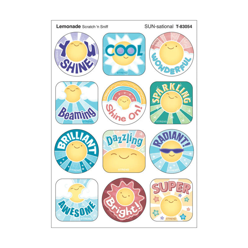 SUN-sational, Lemonade Scent Scratch 'n Sniff Stinky Stickers&reg;, Pack of 48