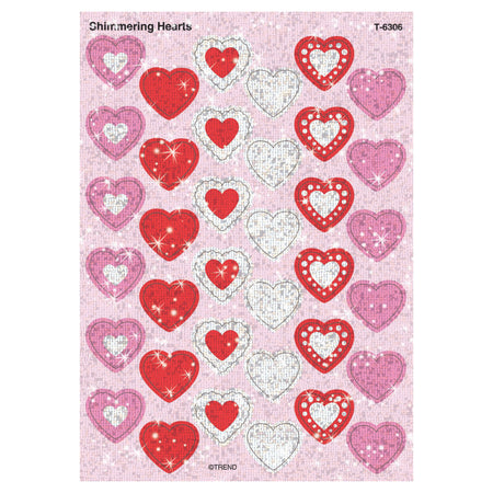 Shimmering Hearts Sparkle Stickers&reg;, 72 ct