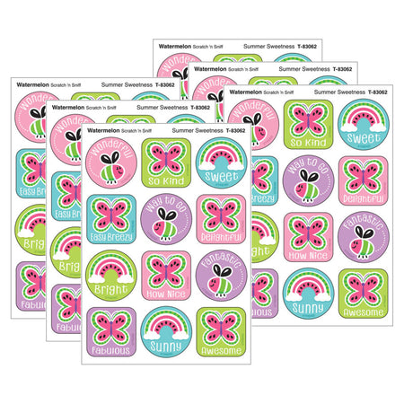 Summer Sweetness, Watermelon Scent Scratch 'n Sniff Stinky Stickers&reg;, 48 Per Pack, 6 Packs