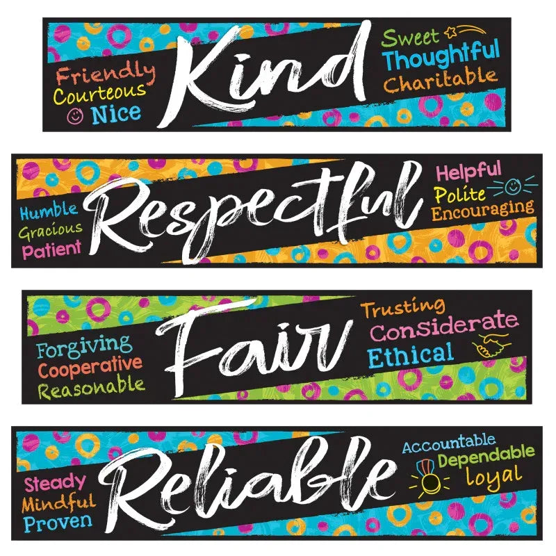 Color Harmony Character Traits Mini Bulletin Board Set