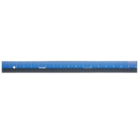 Easy Read&trade; Ruler, Stainless Steel, Blue/Black, 18"