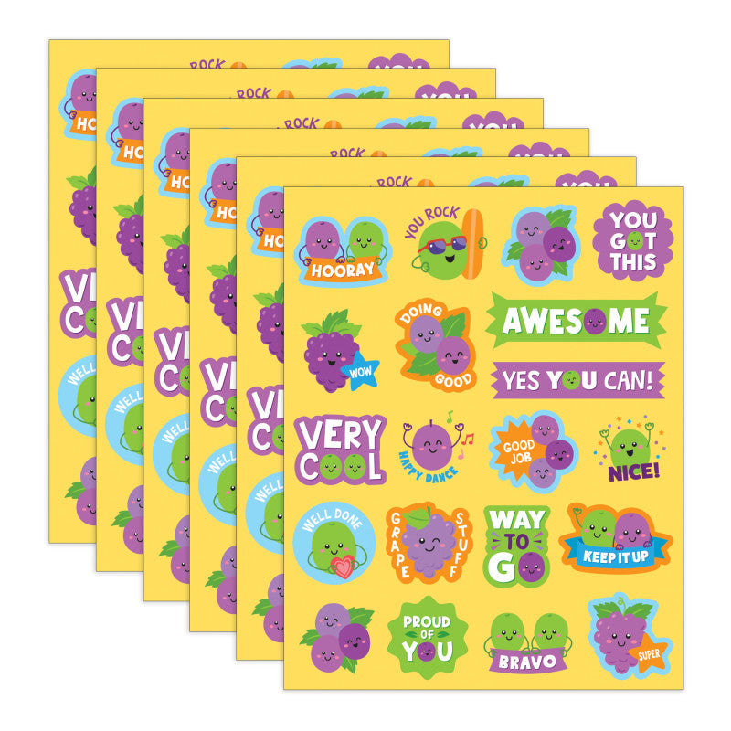 Grape Smelly Stickers, 120 Per Pack, 6 Packs