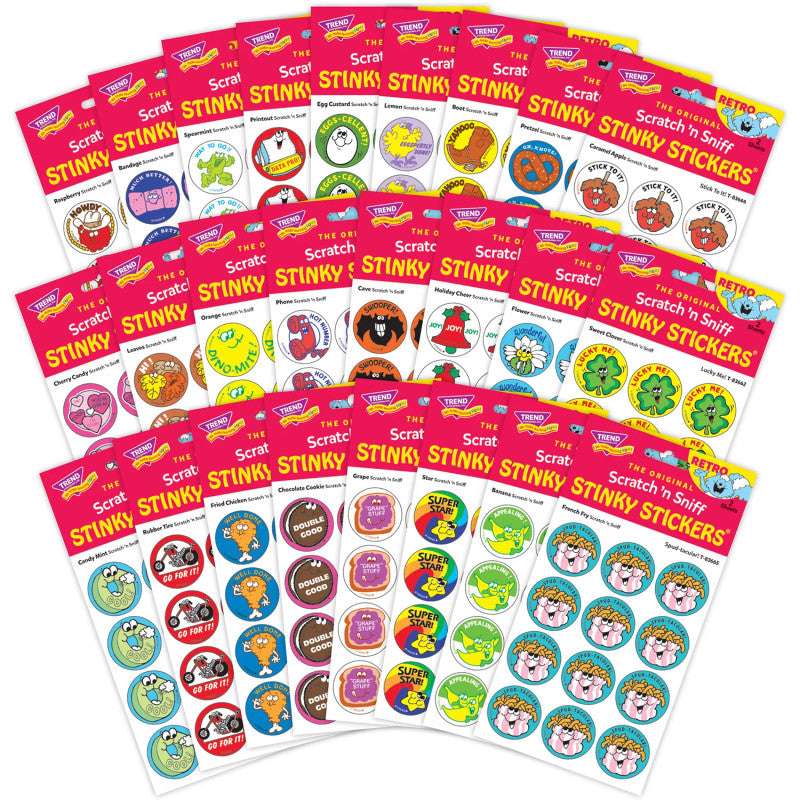Retro Scratch 'n Sniff Stinky Stickers Spring 2025 Collector Combo Set