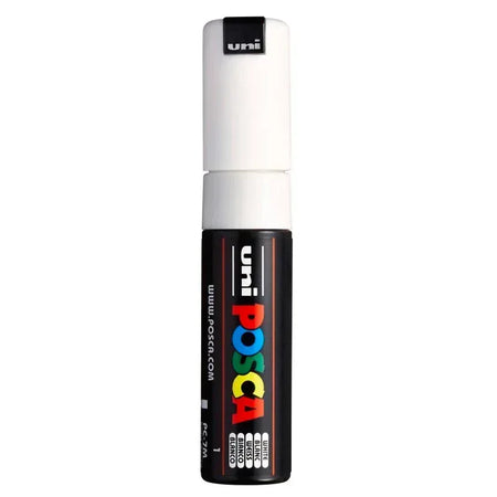 uni® POSCA PC-7M Water-Based Paint Markers, Broad Tip (4.5-5.5mm), White