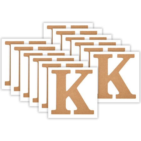 MDF Letter, K, 5 Inch, Pack of 12