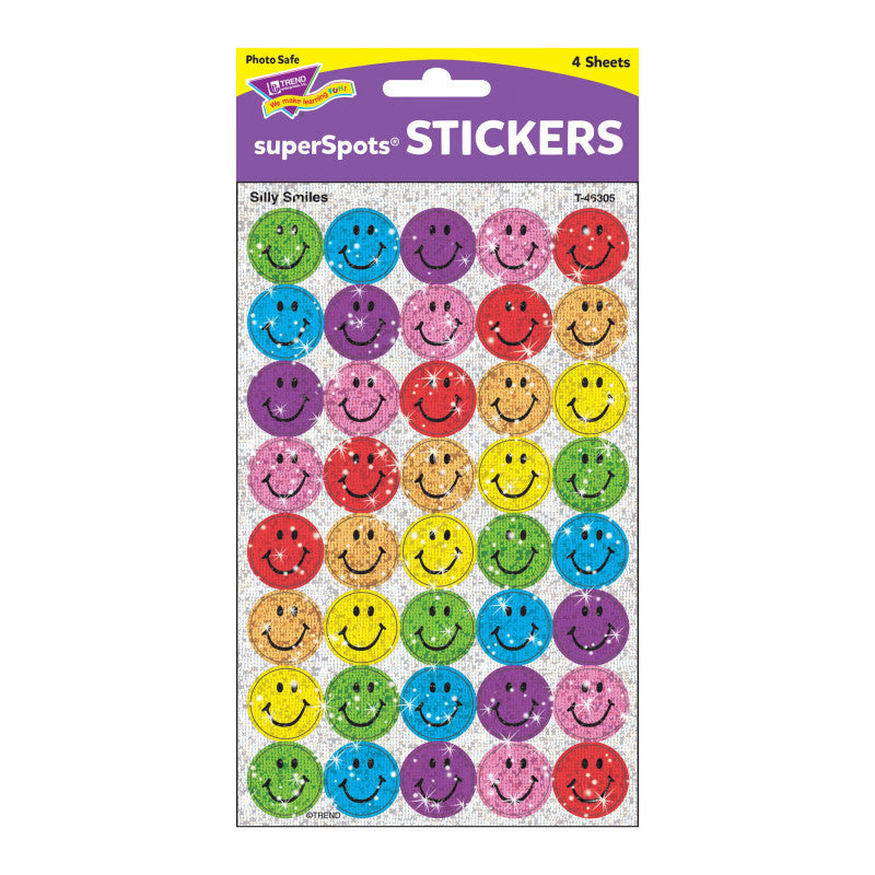 Silly Smiles superSpotsÂ® Stickers-Sparkle, 160 ct