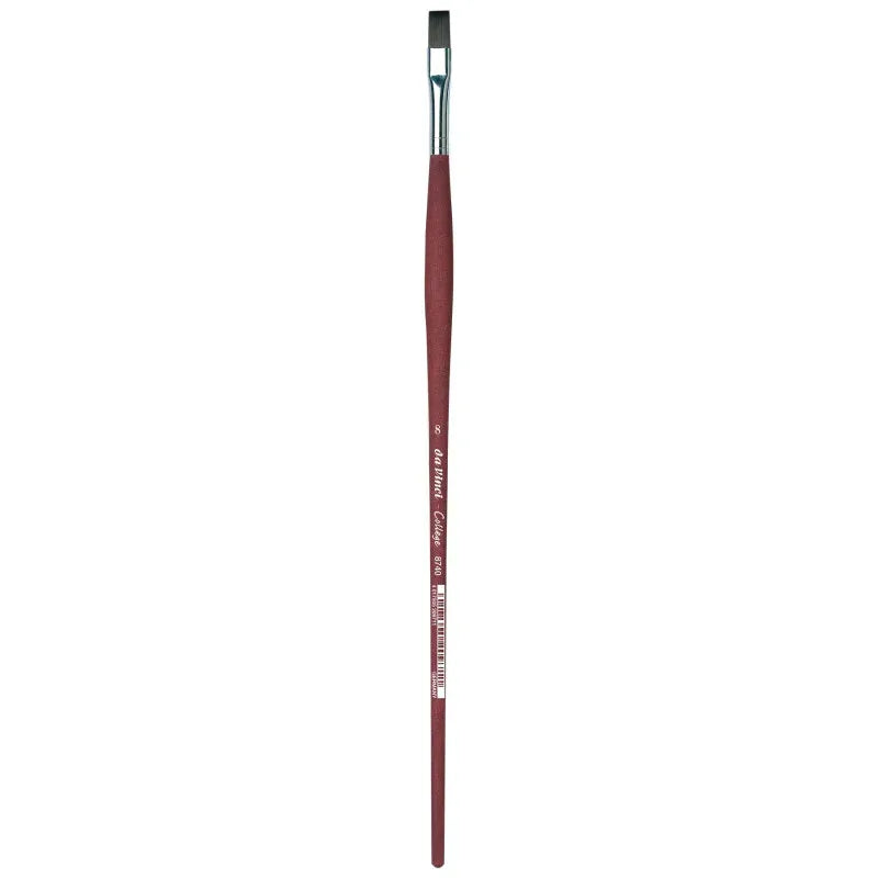 COLLEGE Student Brush, Synthetic, Acrylic & Oil, Flat, Series 8740, Size 8