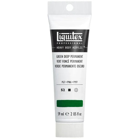 Professional Heavy Body Acrylic Paint, 59 mL Tube, Green Deep Permanent