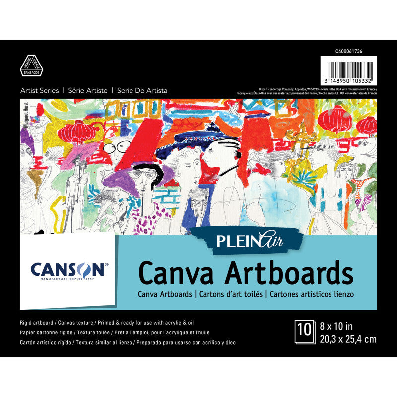 Artist Series Canva Plein Air Canvas Board, Foldover Binding, 10 Sheet, 8x10 inch, 1 Count
