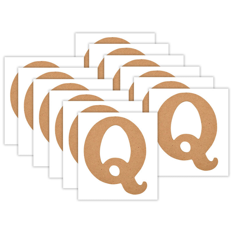 MDF Letter, Q, 5 Inch, Pack of 12