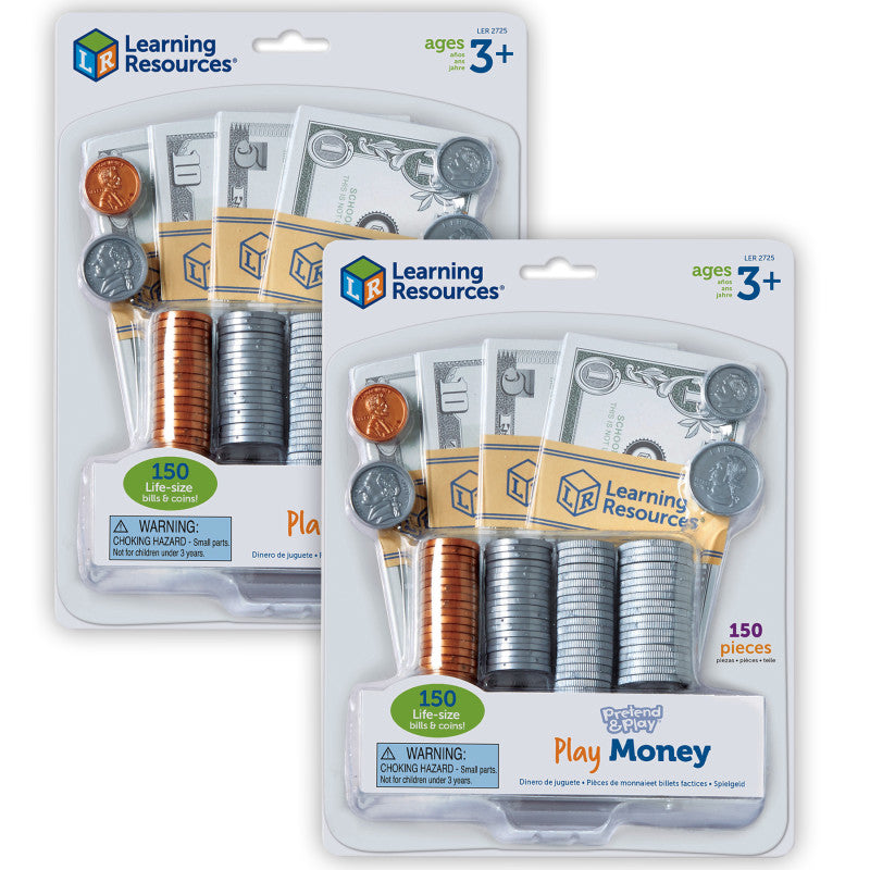 Pretend and Play&reg; Play Money, 150 Pieces Per Set, 2 Sets