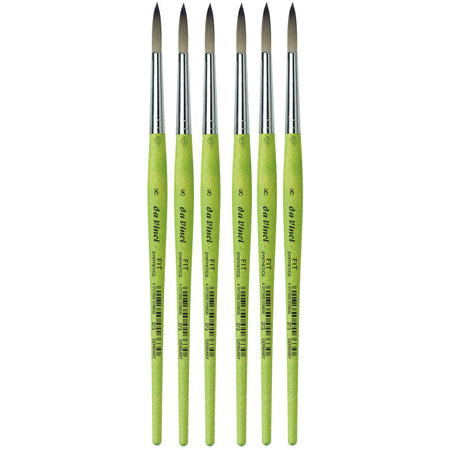 FIT Synthetics Student Brush, Synthetic, Acrylic & Tempera, Round, Series 373, Size 8, Pack of 6