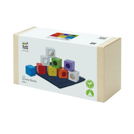 Wooden Activity Blocks - 9 Pieces