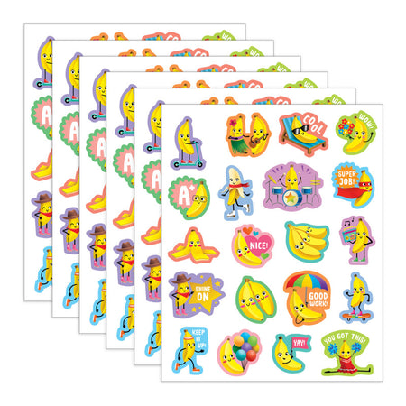 Banana Smelly Stickers, 120 Per Pack, 6 Packs