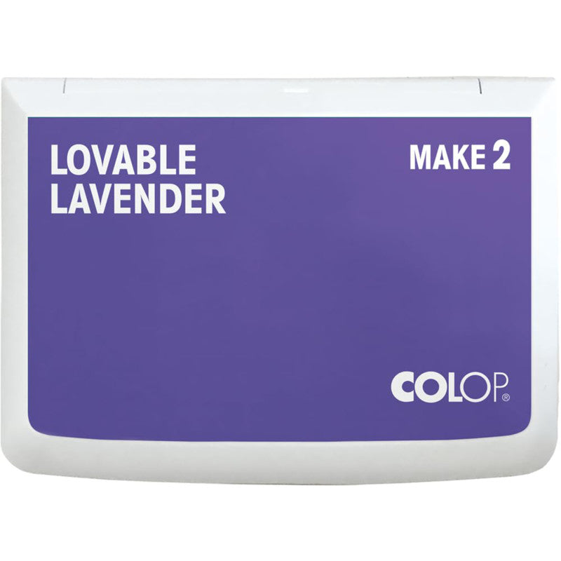 Make 2 Water-Based Acid-Free Craft Ink Stamp Pad, 2.75 x 4.25 Inches, Lovable Lavender