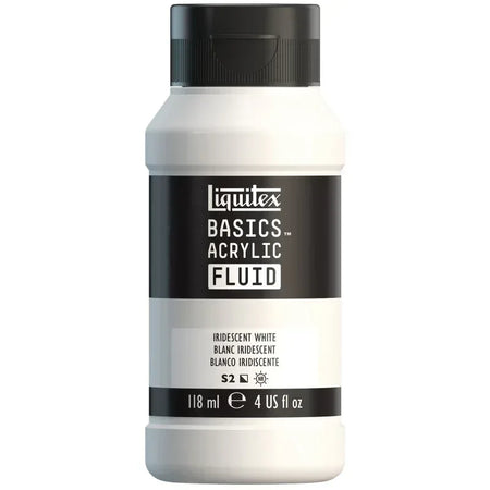BASICS Acrylic Fluid, 118 mL Bottle, Iridescent White